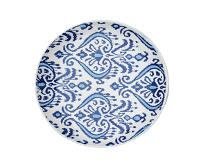 Plato Piqueo - Mosaico Blanco con Azul